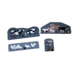 Vintage Cat's Meow Farm Barnyard Animals Horses, Cows, Chickens, Rose Trellis